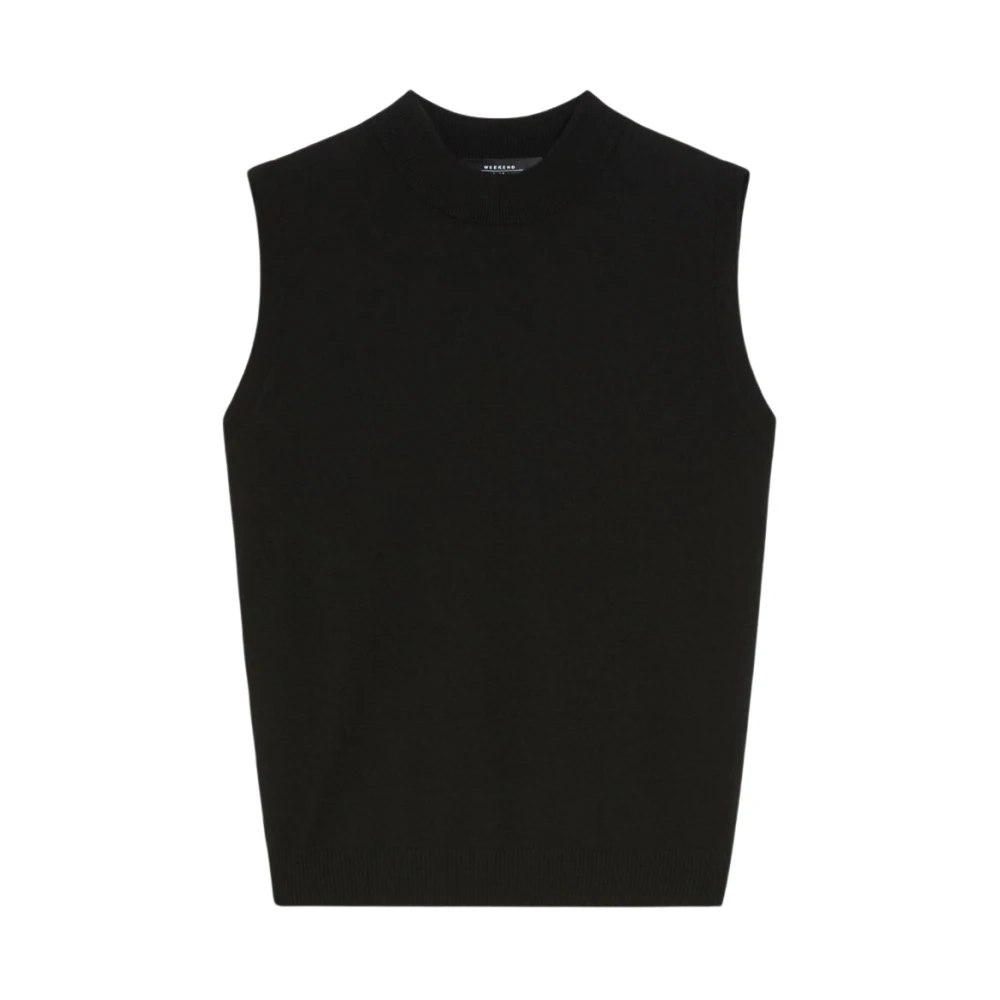 Max Mara Weekend Mouwloze veelzijdige viscose top Black Dames