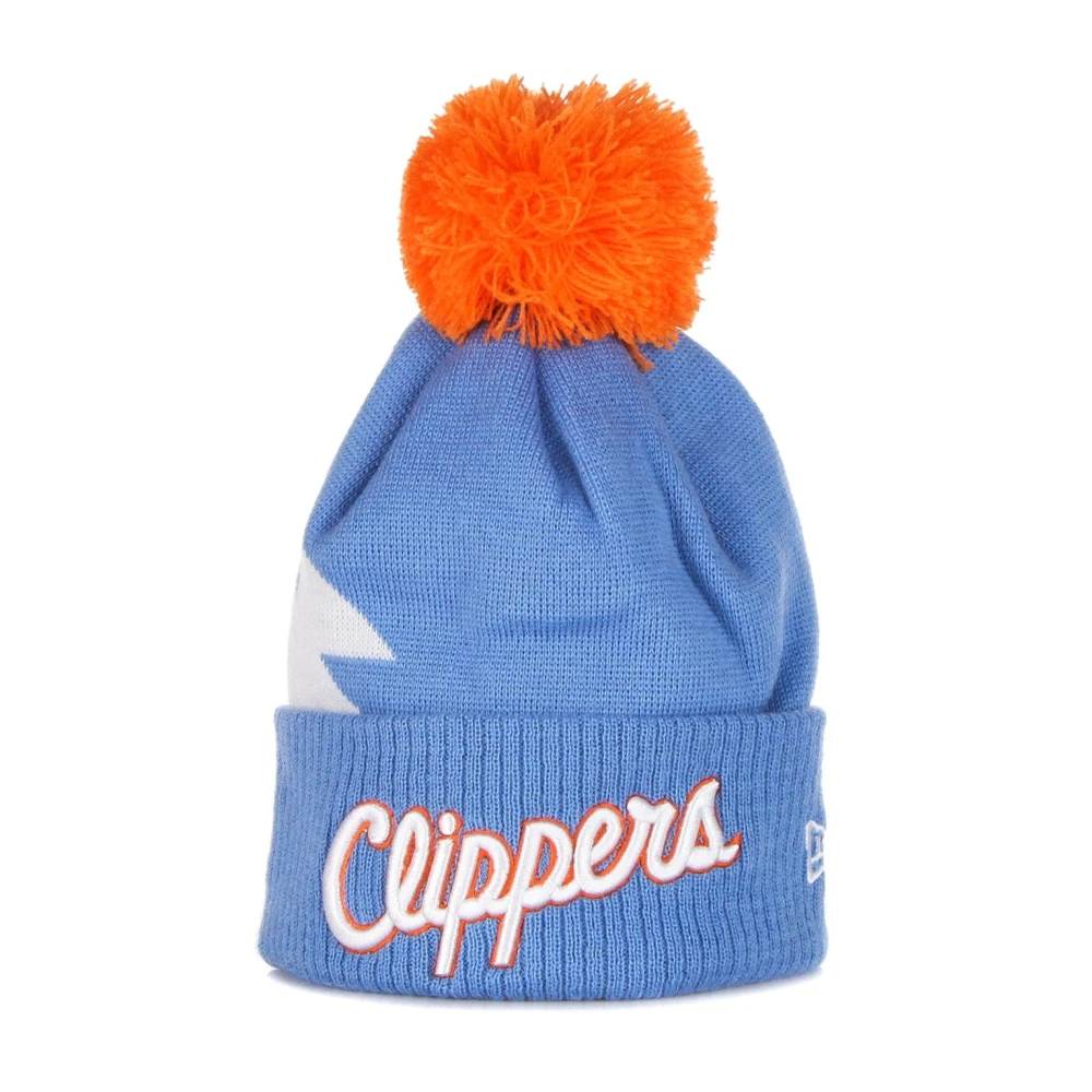 New Era Men's Blue Nba City Pom Pom Hat