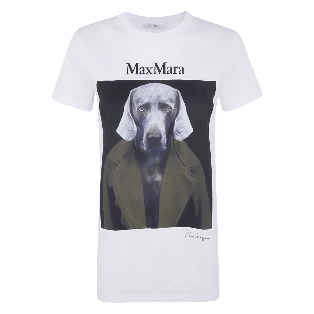 Max Mara Women's White Printed T-Shirt - Image 2