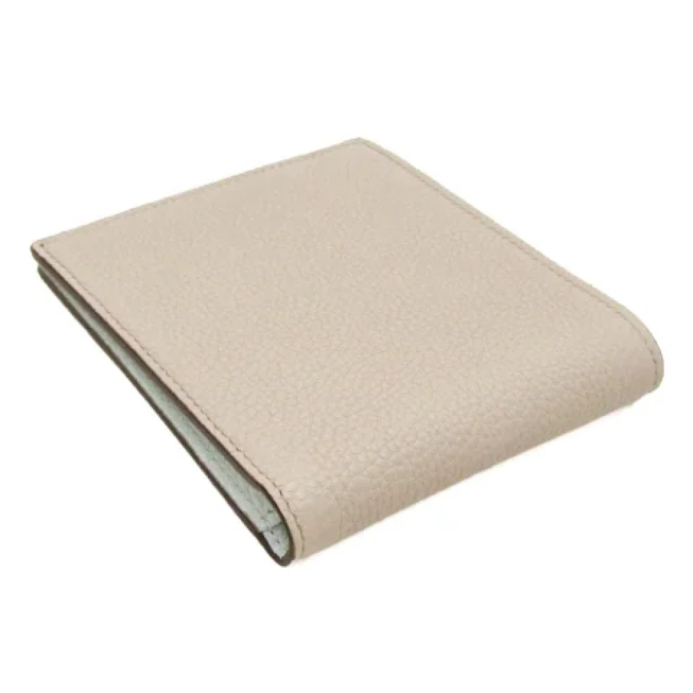 Fendi Vintage Pre-owned Leather wallets Beige Unisex