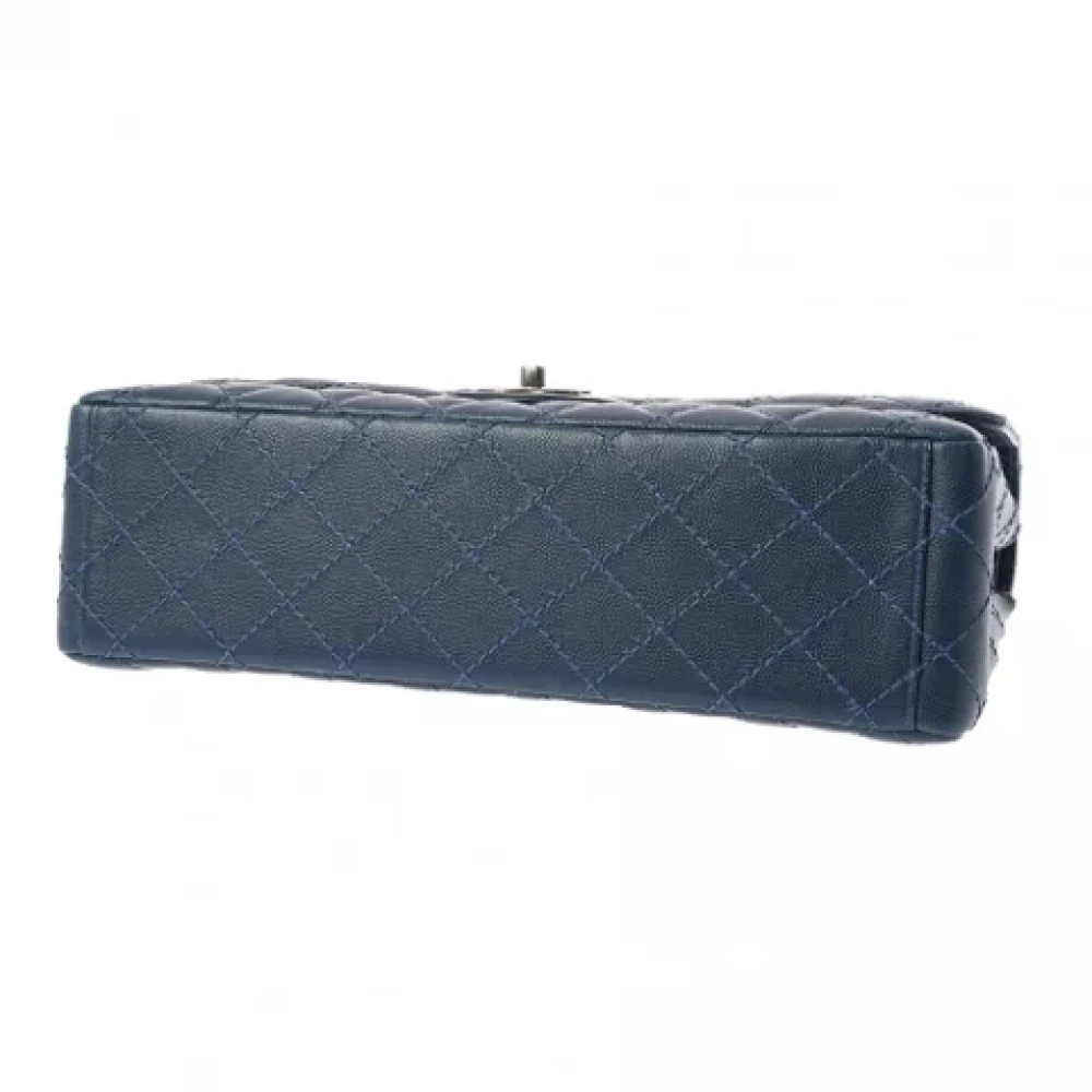 Chanel Vintage Pre-owned Leather chanel-bags Blue Dames