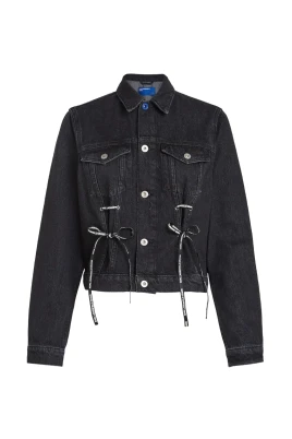 Denimjacka med snörning