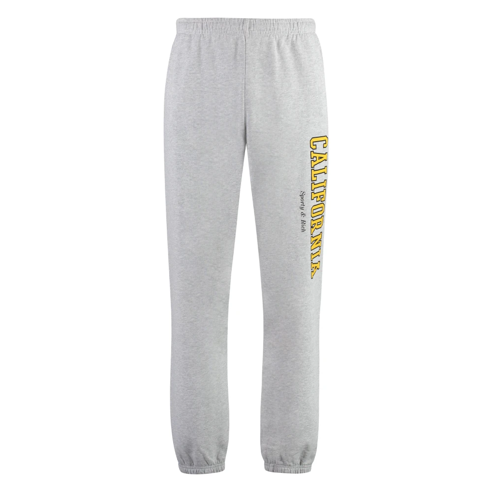 Sporty & Rich Katoenen Track-Pants met Zakken Gray Heren