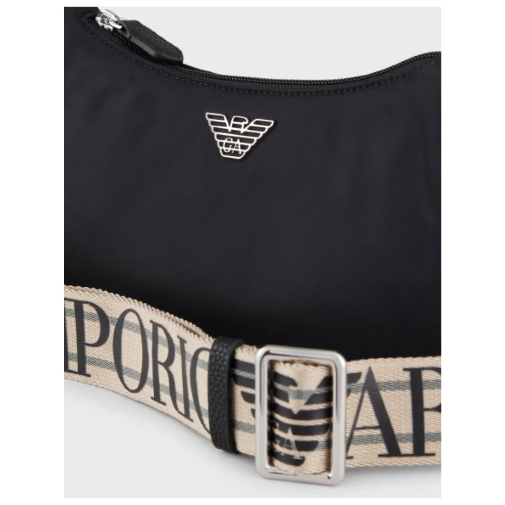 Emporio Armani Trendy Baguette Handtas Black Dames