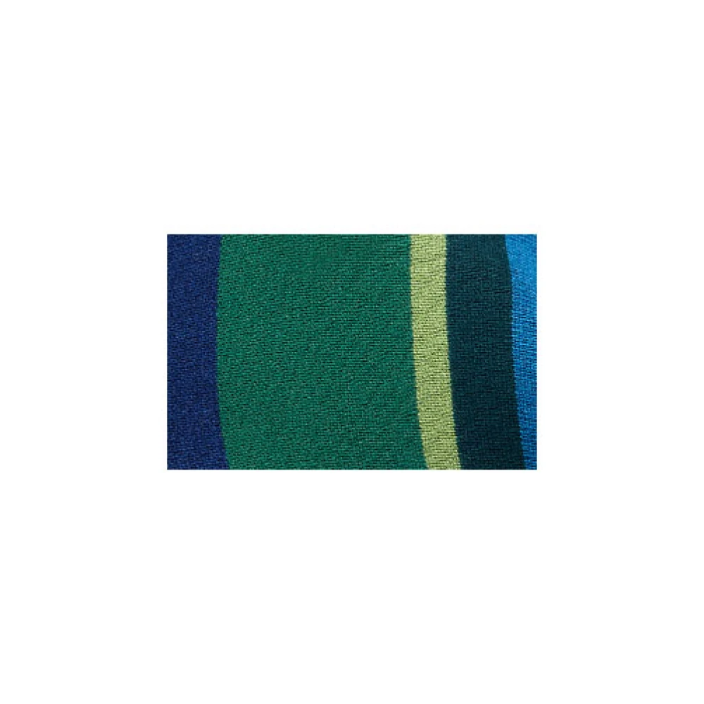 Gallo Groene poncho met hoge hals en veelkleurige strepen voor vrouwen Multicolor Dames