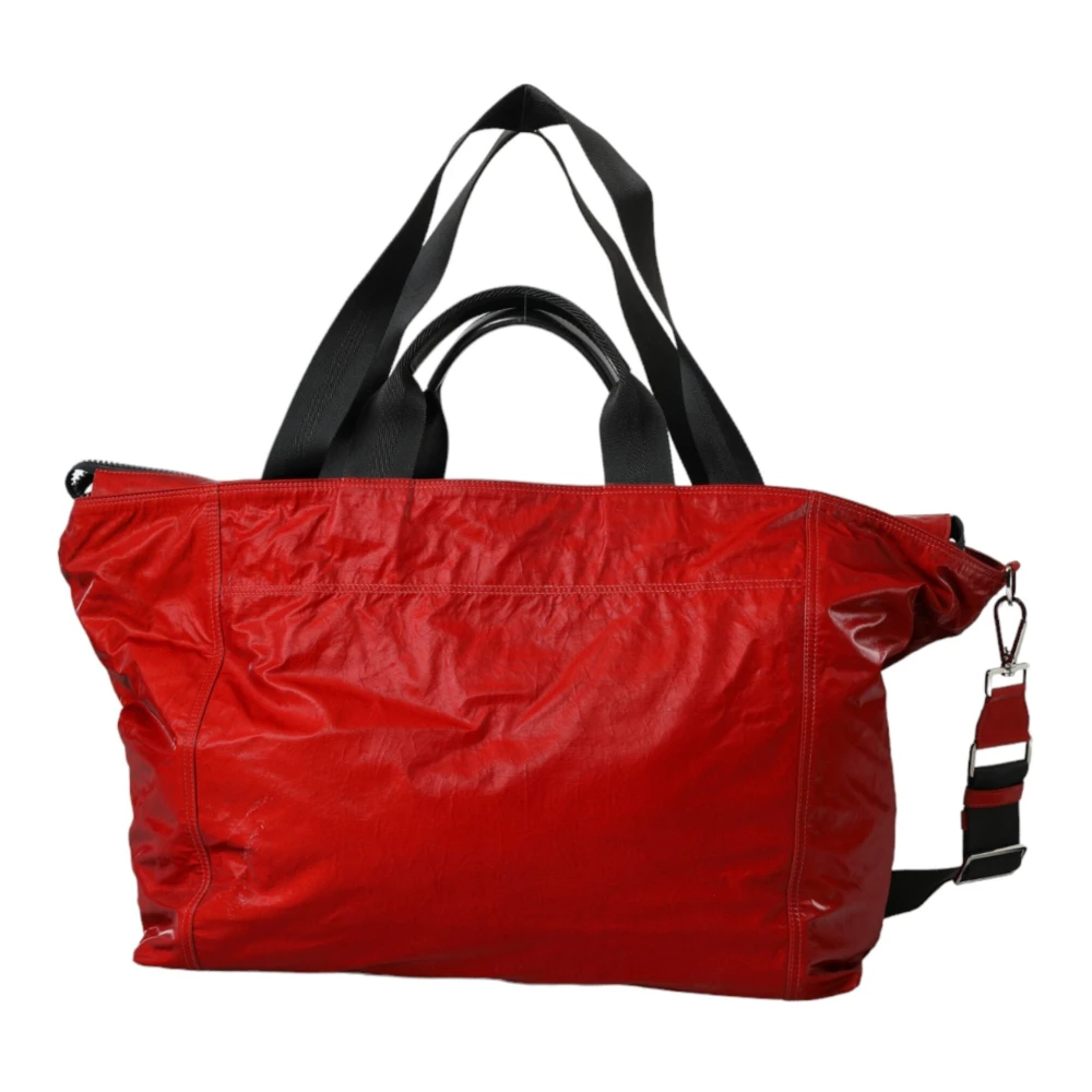 Dolce & Gabbana Rode Nylon-Kalfsleren Schoudertas Red Unisex