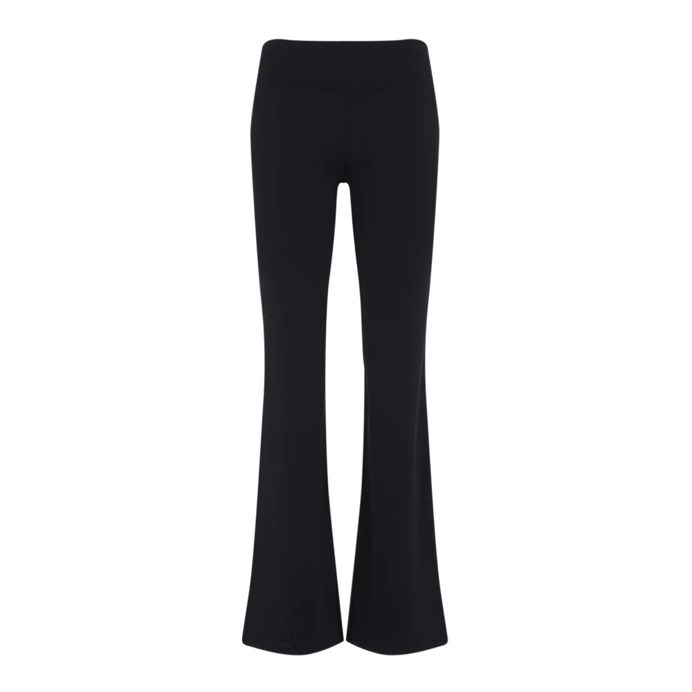 Courrèges Zwarte Scuba Tech Bootcut Broek Black Dames