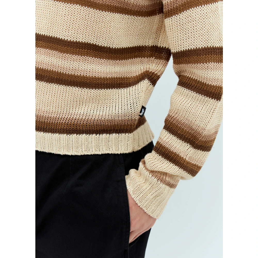 Stüssy Linnen Gebreide Gestreepte Trui Multicolor Heren