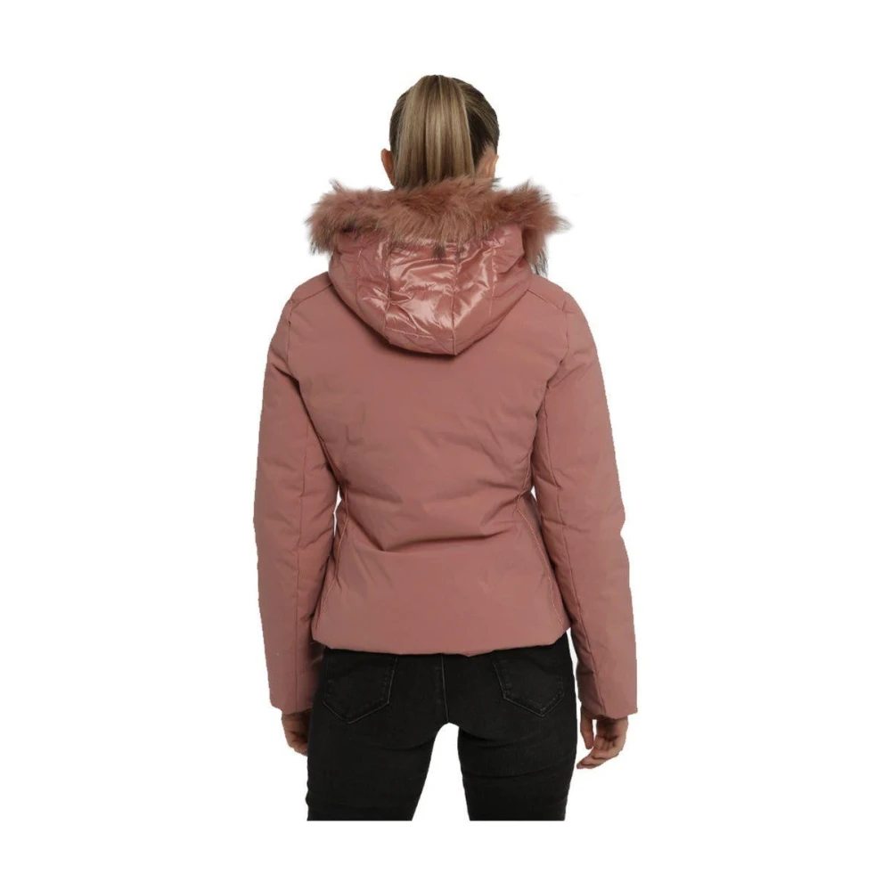 YES ZEE Pufferjas met afneembare capuchon Pink Dames