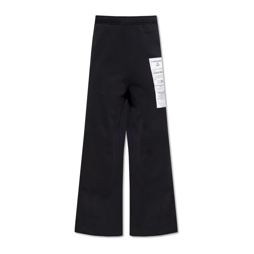 MM6 Maison Margiela Sweatpants met print Black Heren