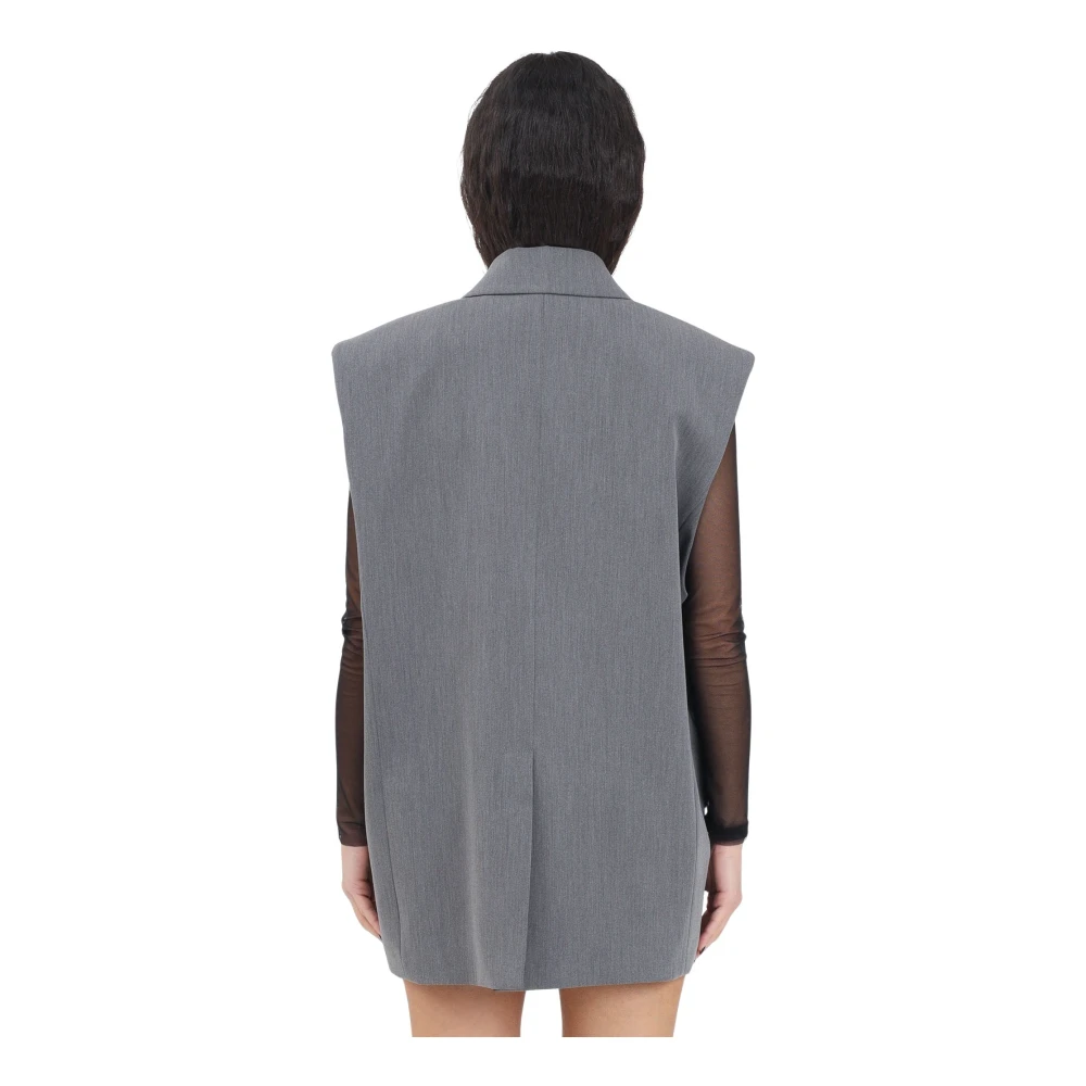 PATRIZIA PEPE Grijze Jassen Androgyn Stijl Gray Dames