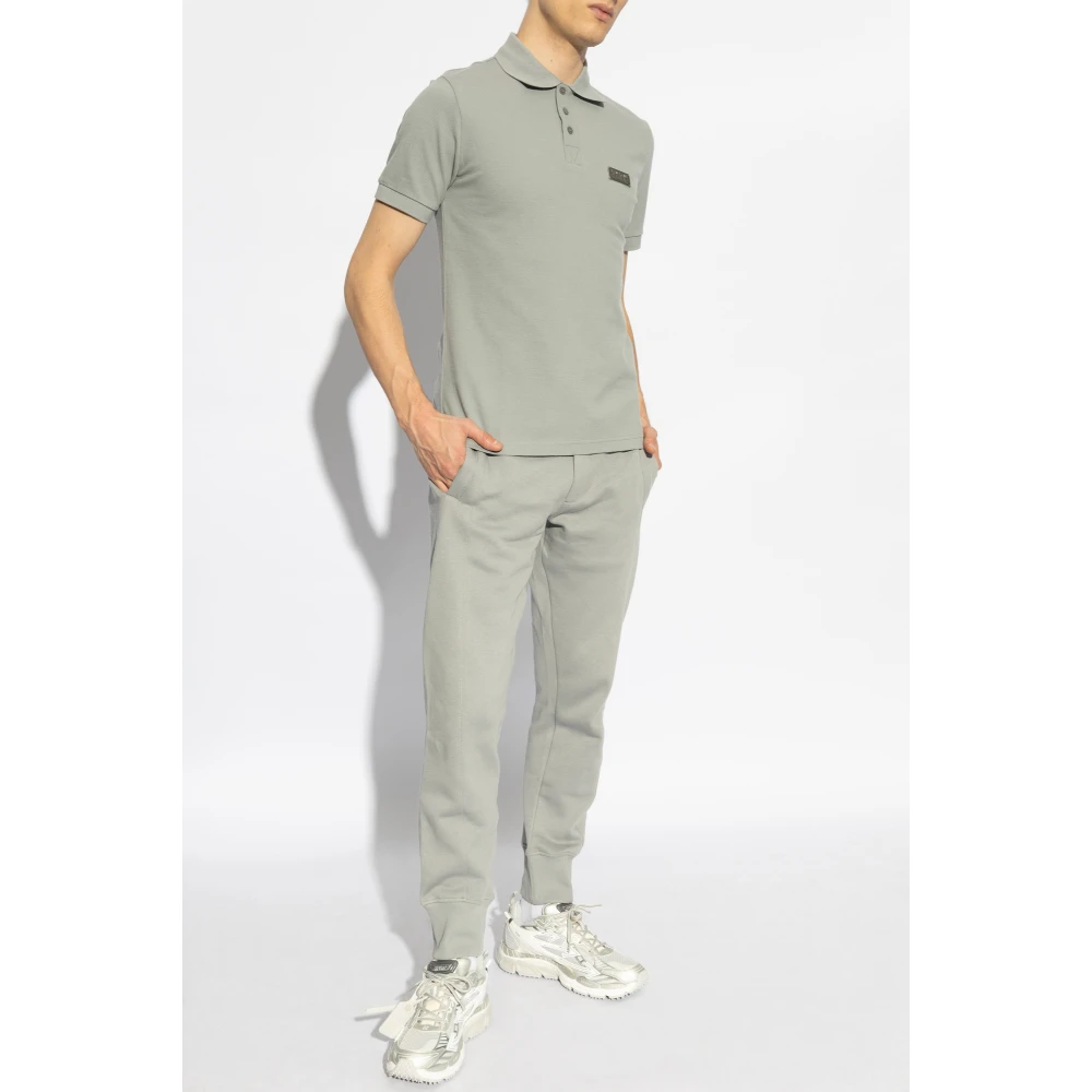 Versace Jeans Couture Polo met applicatie Gray Heren
