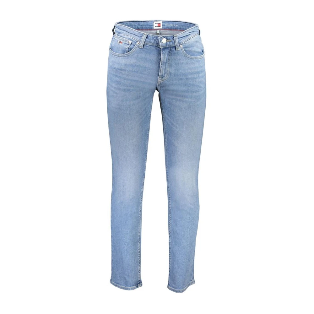 Tommy Hilfiger Men's Blue Embroidered Slim Fit Cotton Jeans W29 L32