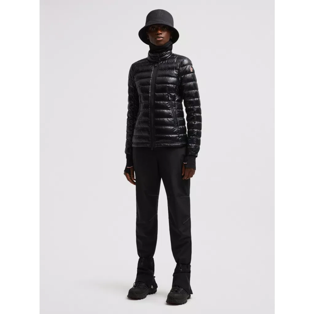 Moncler Zwarte Donsgevulde Opvouwbare Jas Black Dames