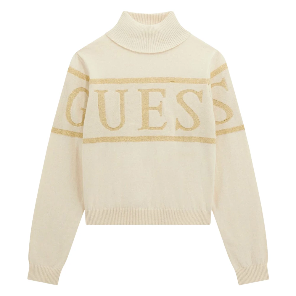Guess Women's Beige Logo Jumper