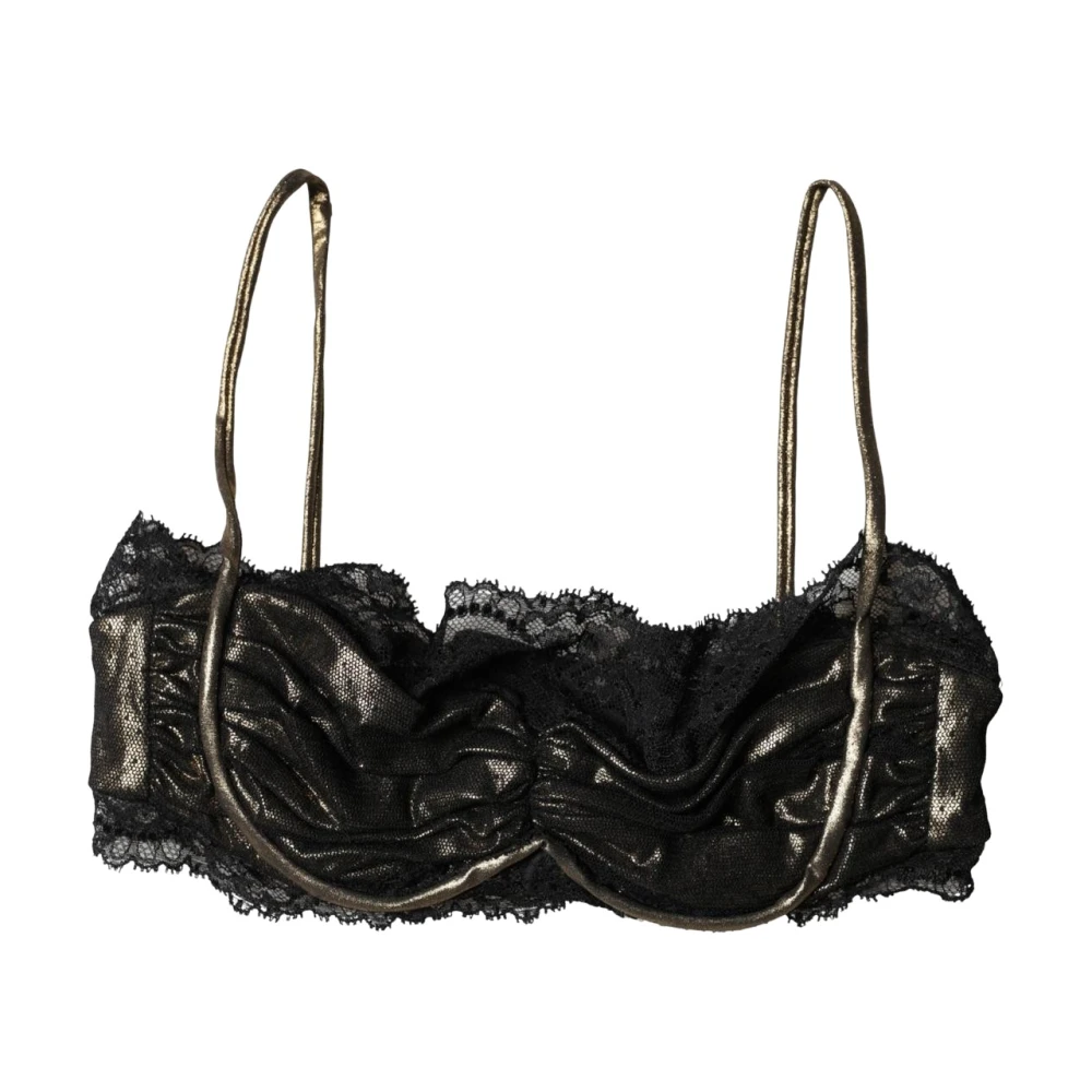 Dolce & Gabbana Women's Black Silk Underwired Balconnet Bra