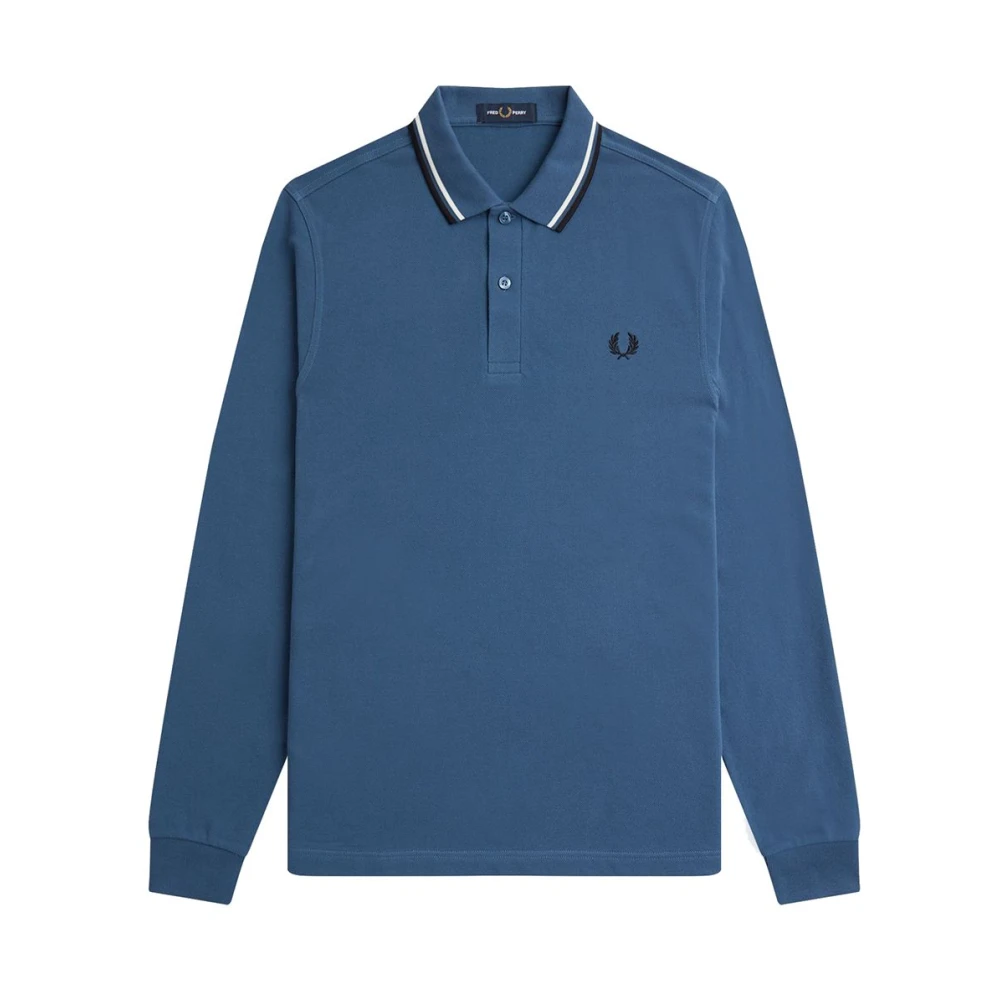 Fred Perry Klassieke polo met gestreepte afwerking Blue Heren