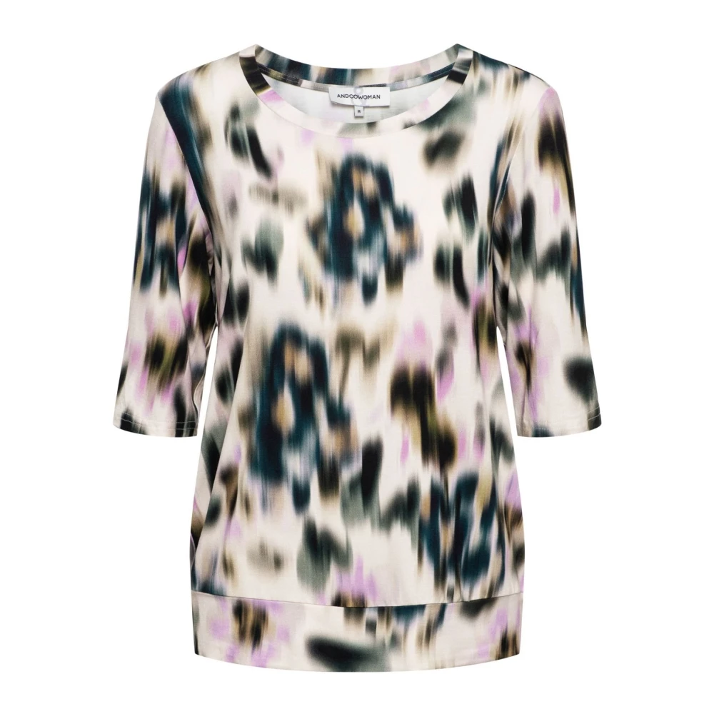 &Co Woman Bloes met lange mouwen en V-hals Multicolor Dames