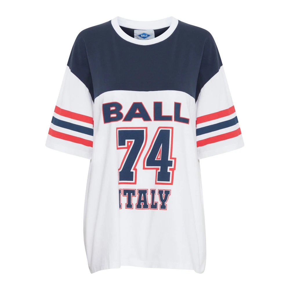 Ball Sportig Oversize T-shirt med Ränder Multicolor, Dam