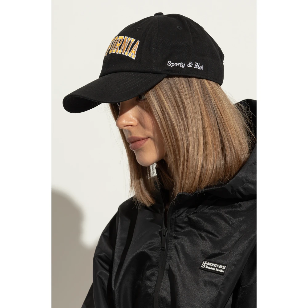 Sporty & Rich Pet met klep Black Unisex