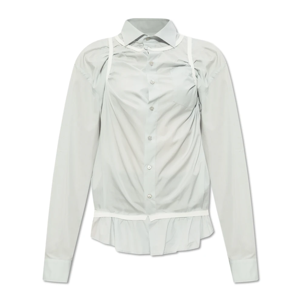 Maison Margiela Overhemd met zak Blue Dames