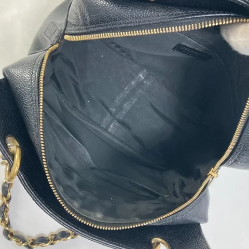 Chanel Vintage Pre-owned Leather chanel-bags Blue Dames