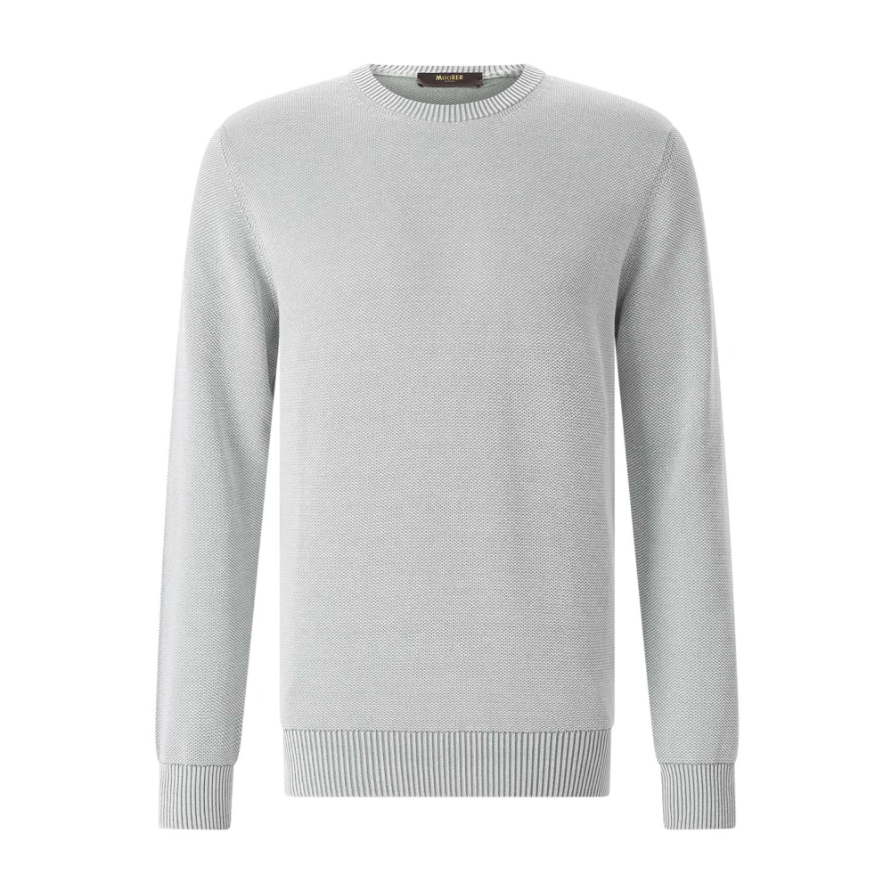 Moorer Men's Green Orvieto Jumper - Round-Neck Knitwear - M - Knitwear