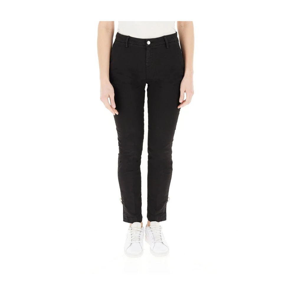 Liu Jo Femme Noir Pantalons, Taille: W27 Slim-Fit Pantalons