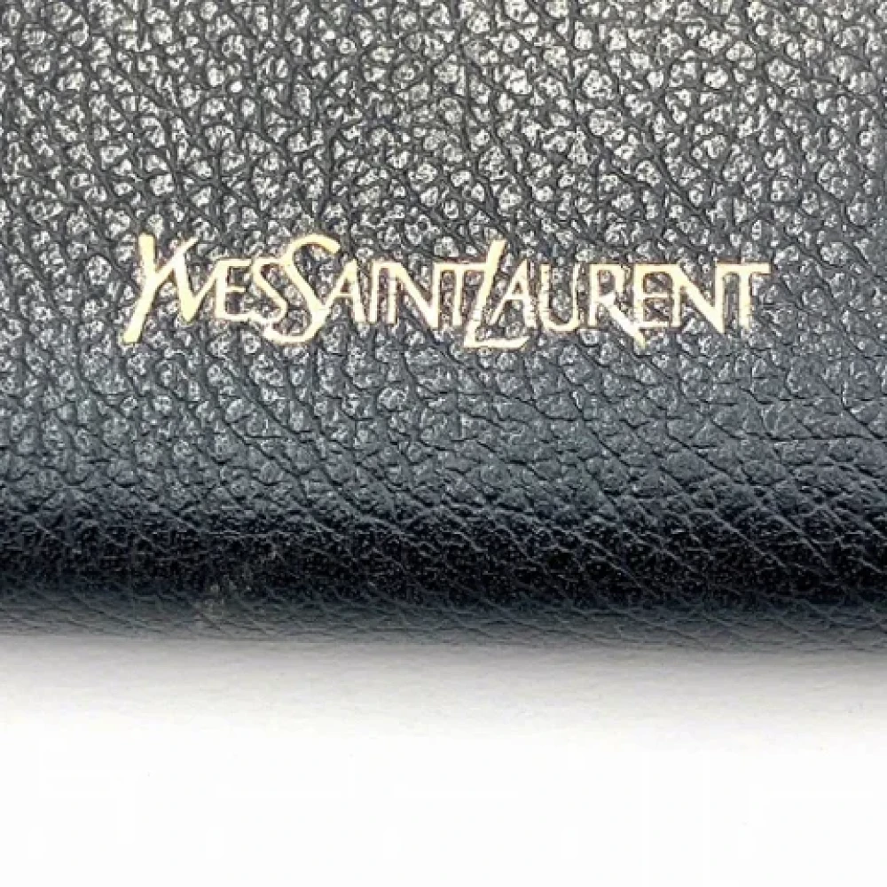Yves Saint Laurent Vintage Pre-owned Leather wallets Black Dames