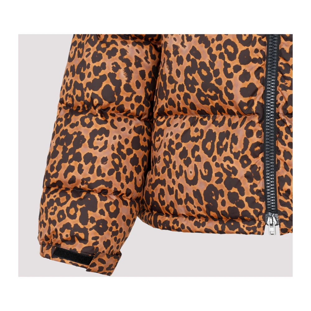Vetements Leopard Logo Puffer Jas Multicolor Dames
