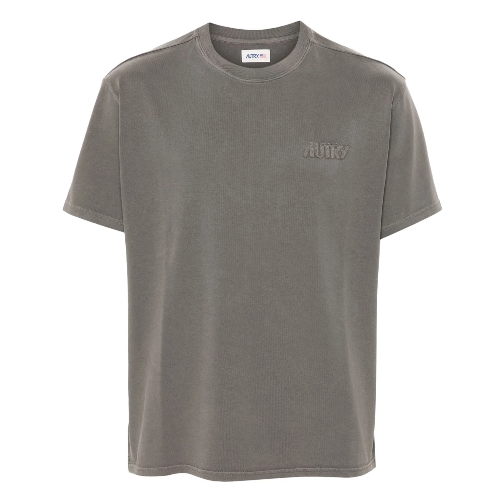 Autry Logo Patch T-Shirt Gray Heren