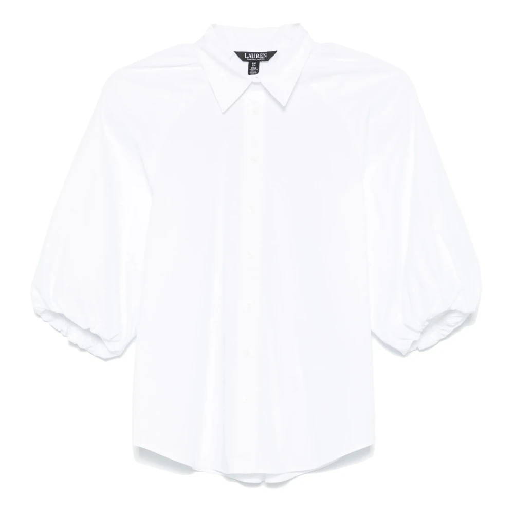 Ralph Lauren Farren Mid Sleeve Button Shirt White Dames