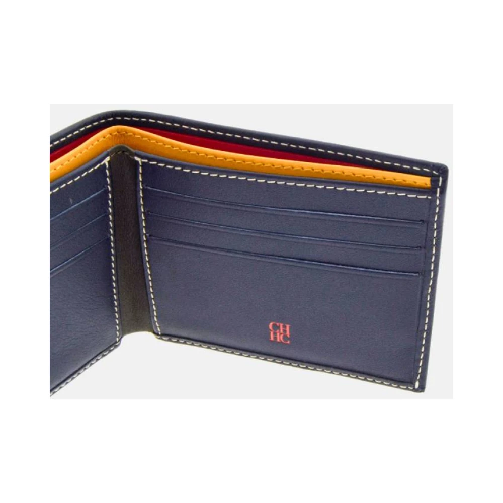 Carolina Herrera Baobab Tartan Leren Portemonnee Multicolor Heren