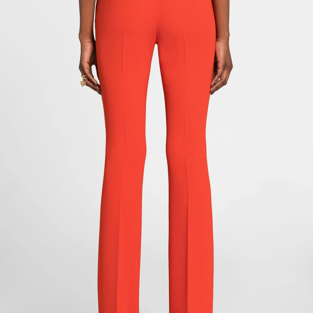 Roberto Cavalli Tiger Tooth Flared Trousers Orange Dames