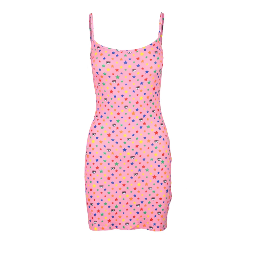 Chiara Ferragni Collection Elegante Viscose Elastaan Jurk Multicolor Dames