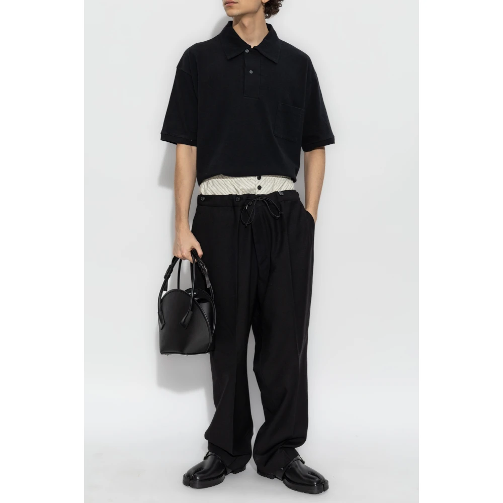 Maison Margiela Polo met logo Black Heren