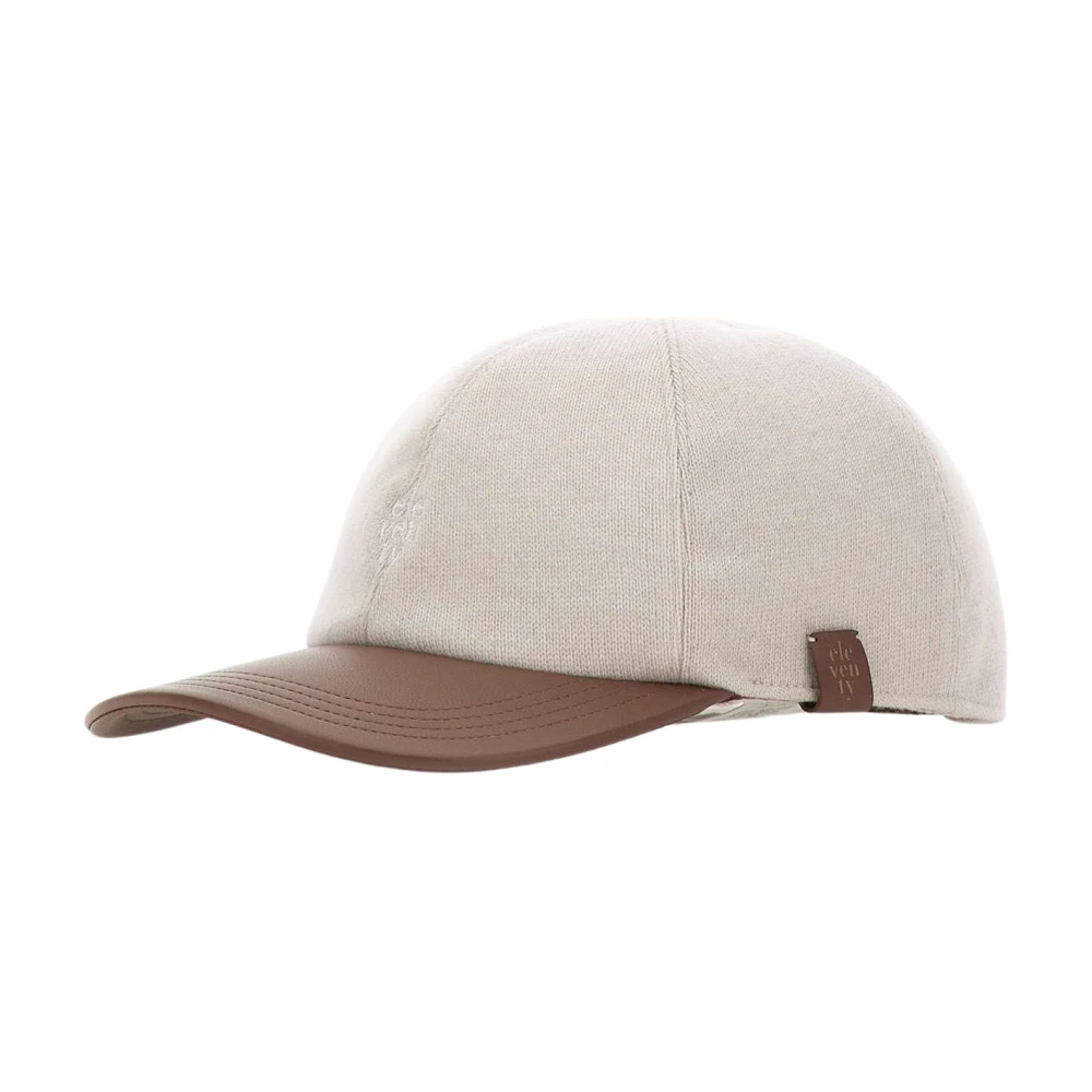 Eleventy Beige Hats & Caps, Male, One Size, Wool Baseball Cap