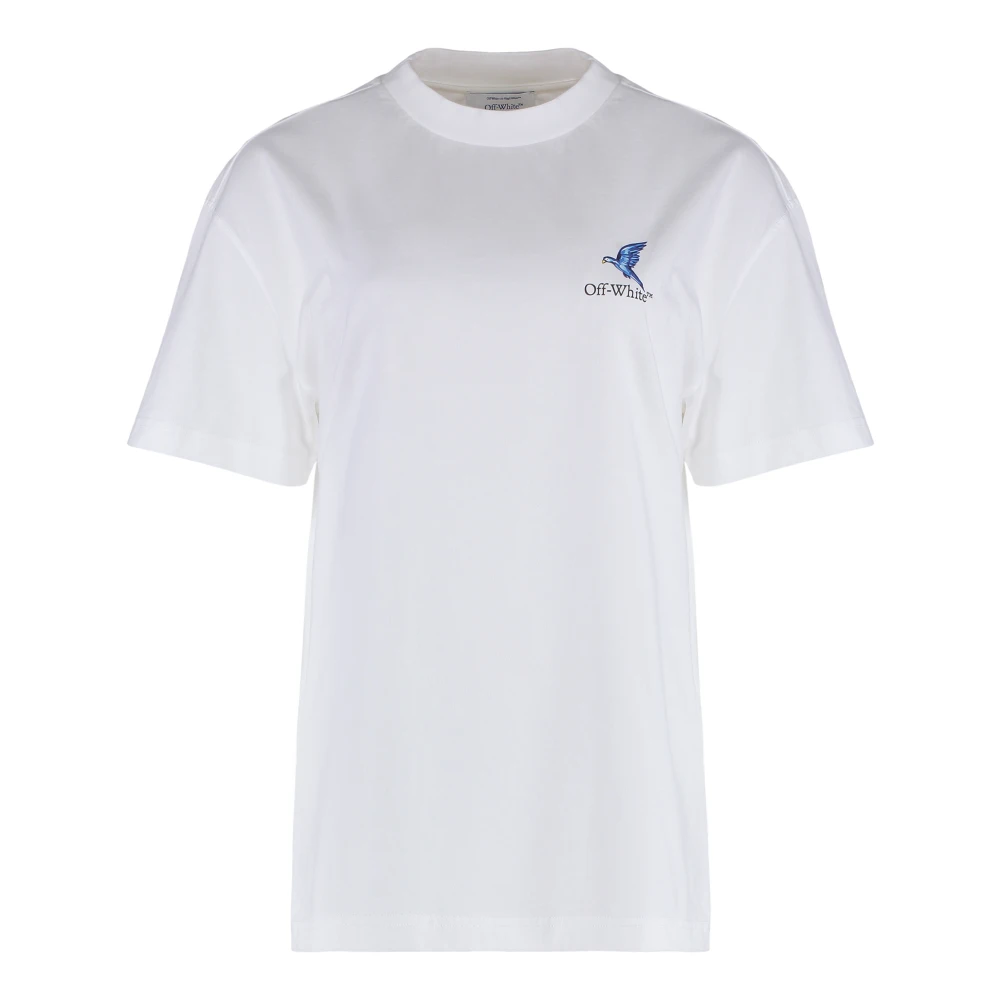 Off White Maxi Print Logo T-Shirt White, Dam