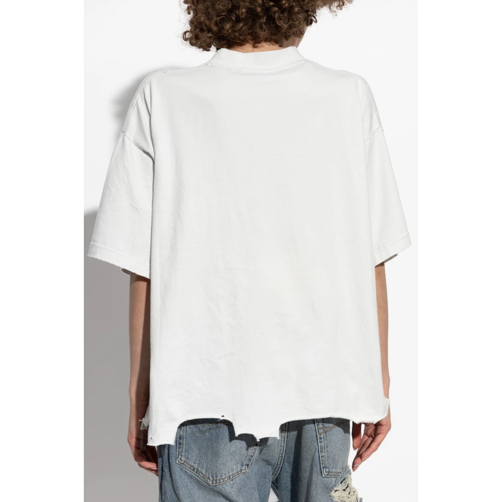 Balenciaga Loop Sports Icon Cropped T-shirt White Dames