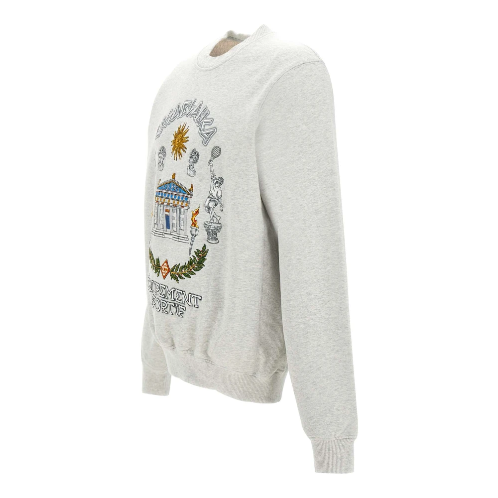 Casablanca Sportieve Grijze Sweatshirt met Multicolor Logo Gray Heren