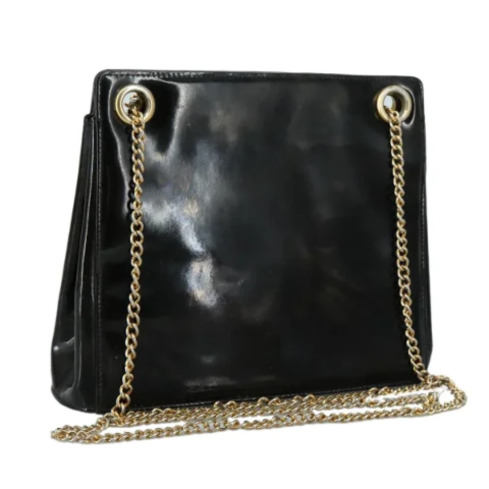 Salvatore Ferragamo Pre-owned Canvas shoulder-bags Black Dames