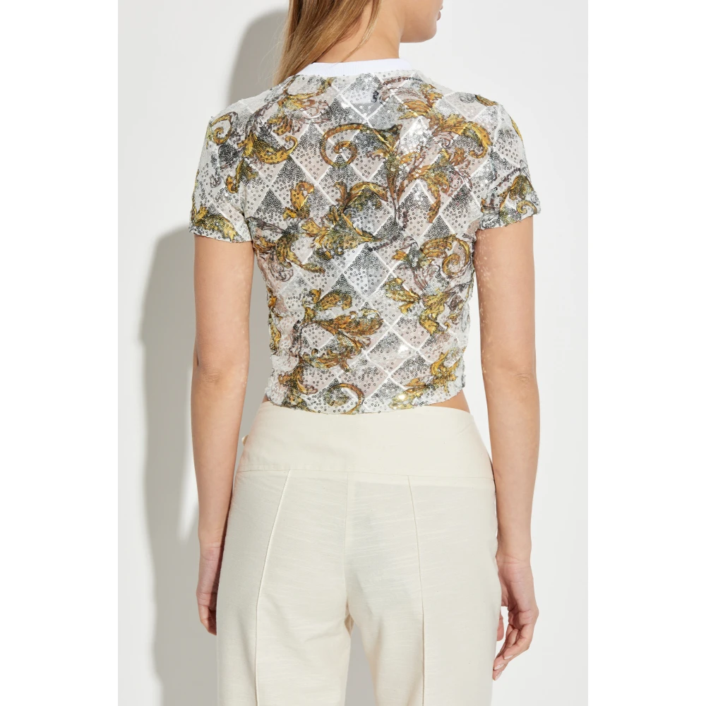 Versace Jeans Couture T-shirt met logo Multicolor Dames