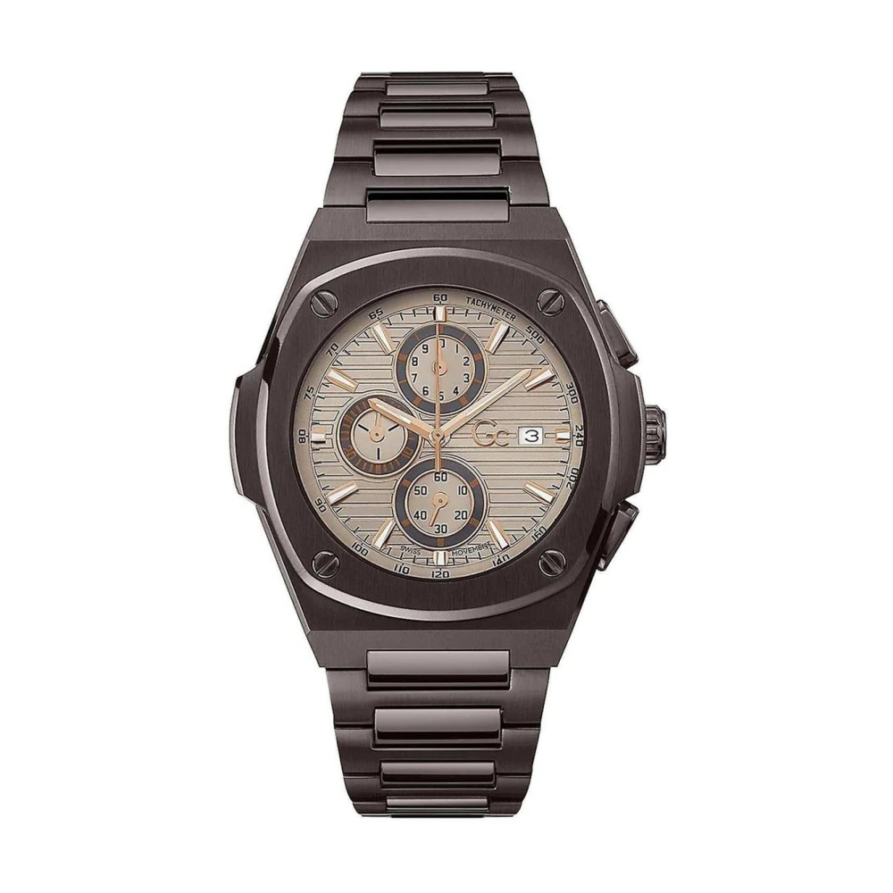 Guess Men's Gray Stainless Steel Dress Watch