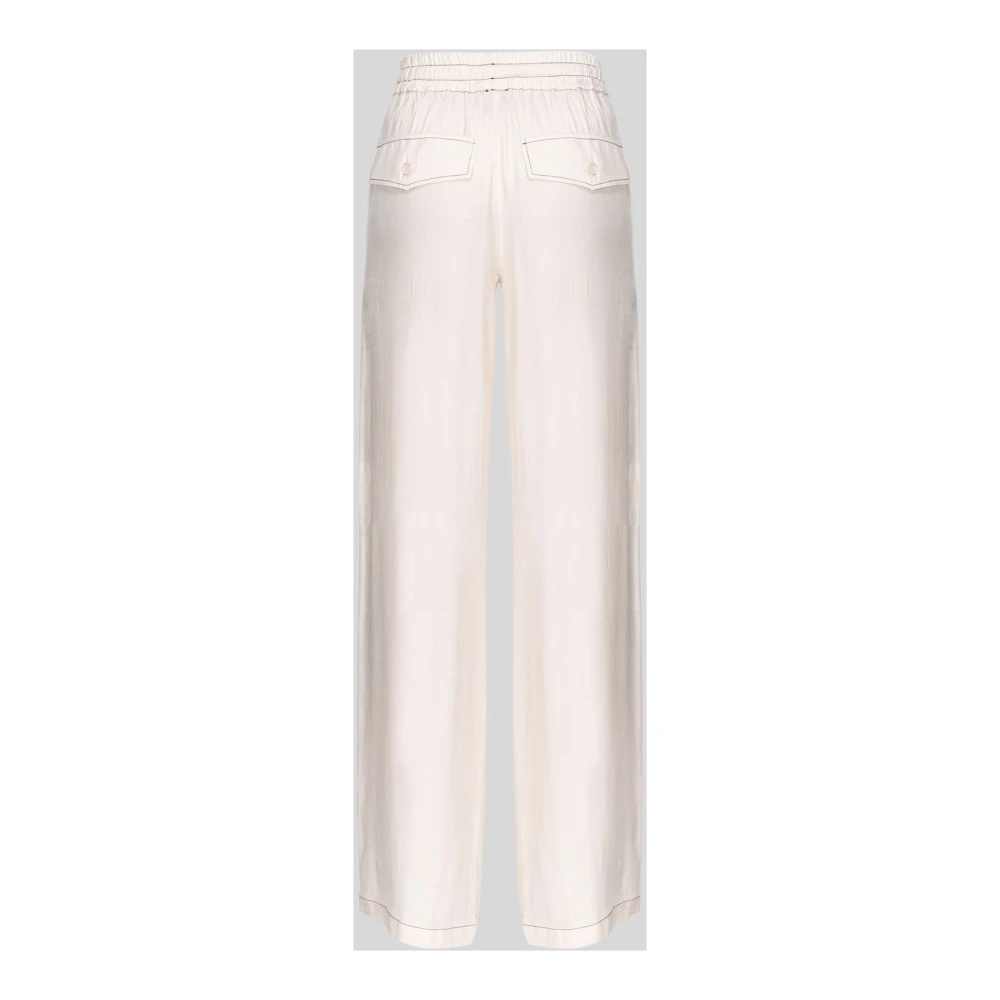 pinko Wide Trousers Beige Dames