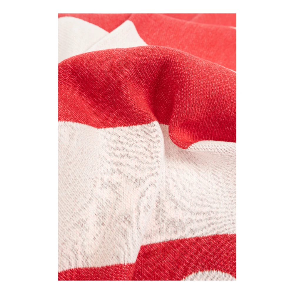 Moschino Sjaal met logo Red Unisex