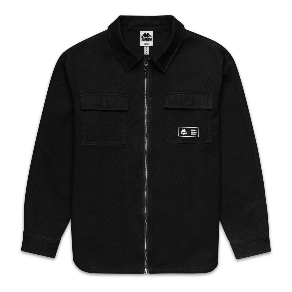 Kappa Men's Black Onyde Overshirt - Light Jackets - Xl - Jackets