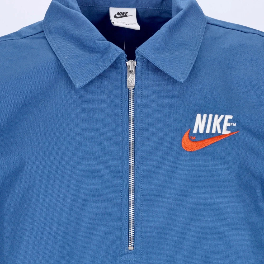 Nike Blue Polo Sportswear Overshirt Trend Blue Heren