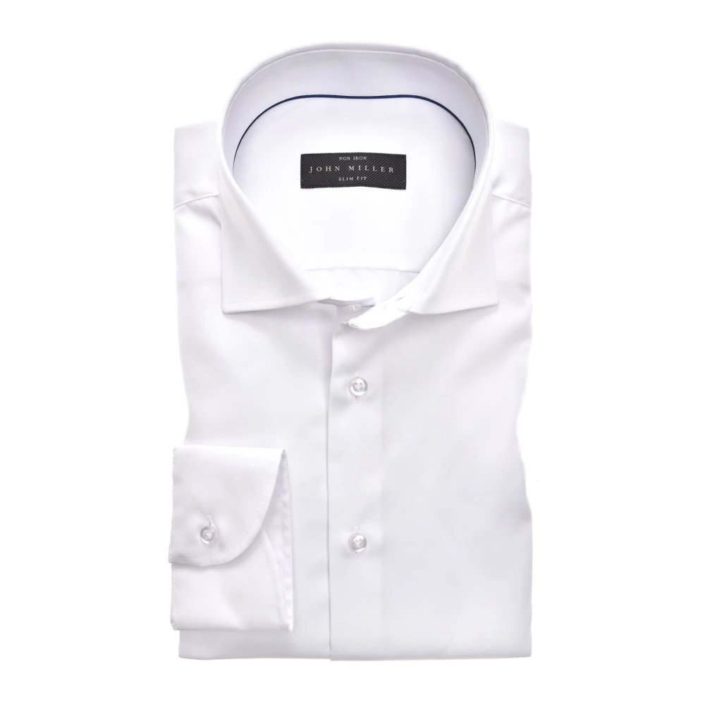 John Miller Witte Business Overhemd Jurk White Heren