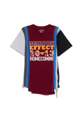 burgundy-crew-neck-panelled-t-shirt