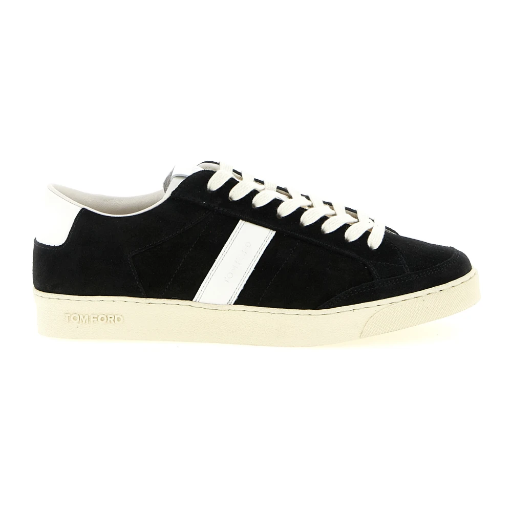 Tom Ford Men's Black Blake Suede Trainers - Sneakers - 11 Uk - Shoes